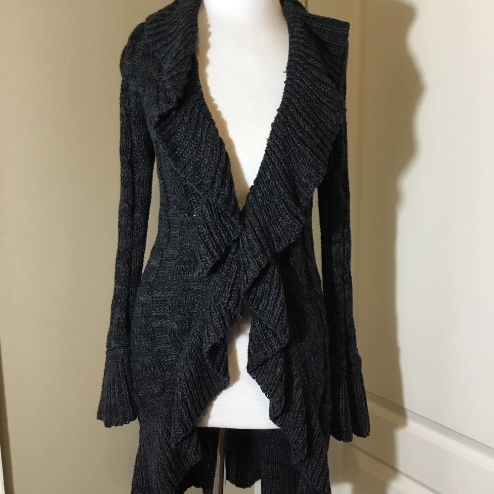 INC XS Dark gray long sweater